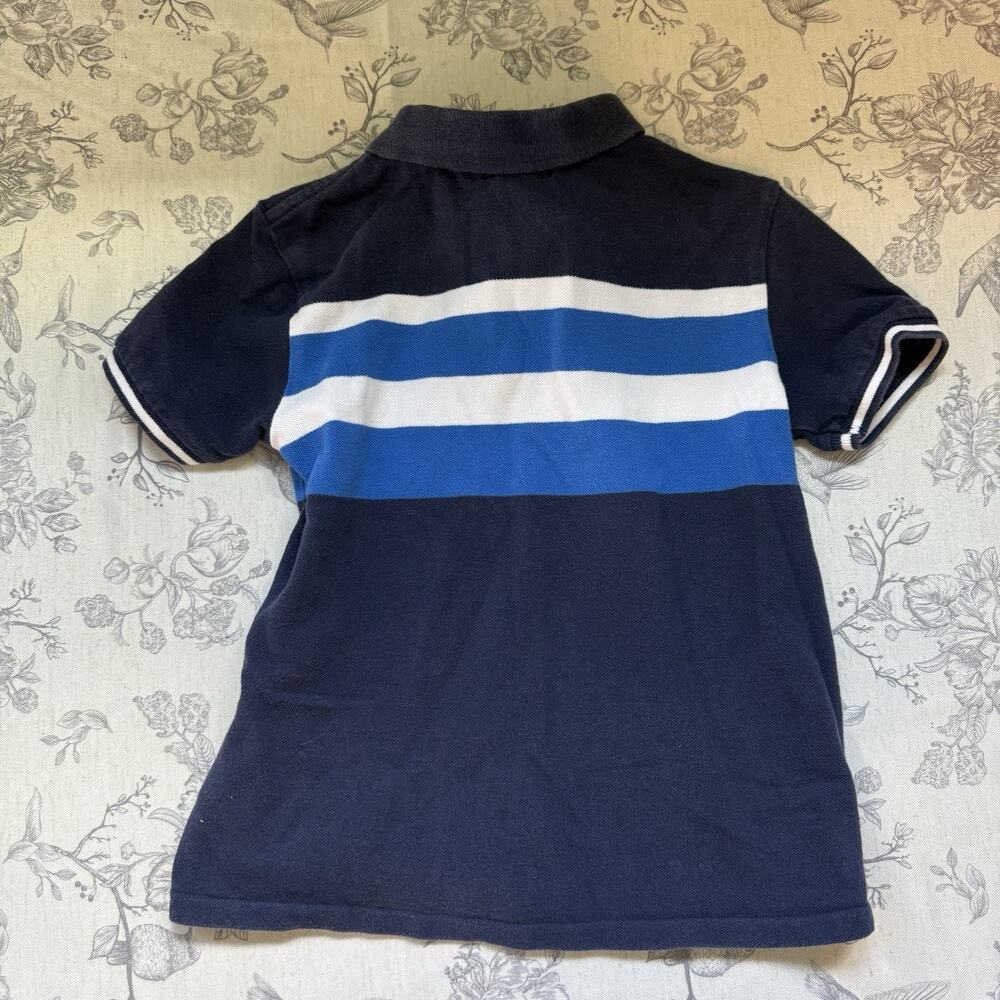 Polo Ralph Lauren Shirt Youth 6 Pony Logo Blue White Short Sleeve Polo Preppy - Picture 2 of 5
